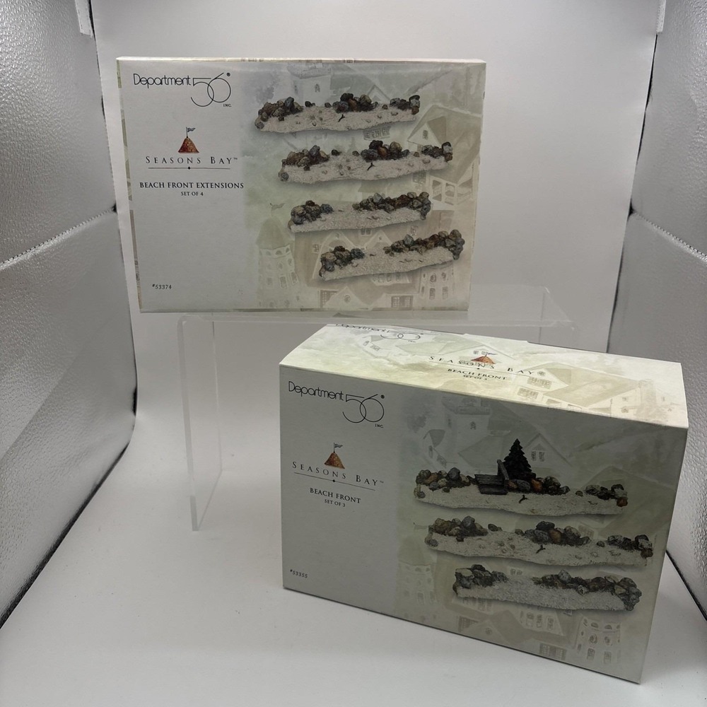 Dept 56~Seasons Bay~Beach Front (Set of 3) & Beach Front Extensions (Set of 4)